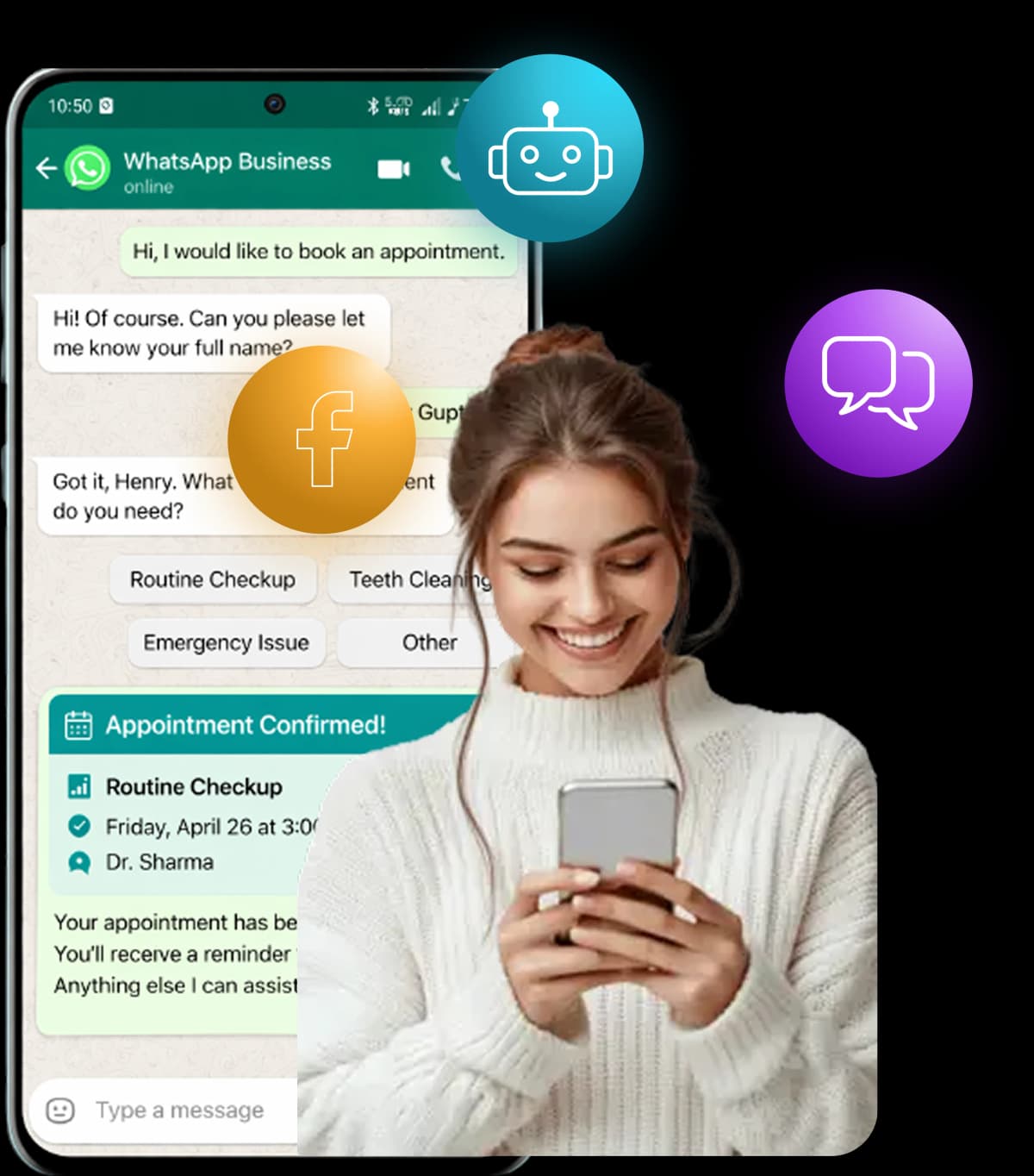 WhatsApp CRM dashboard