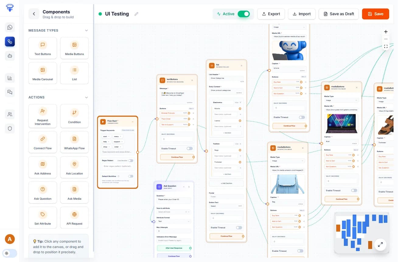 WhatsApp CRM Dashboard
