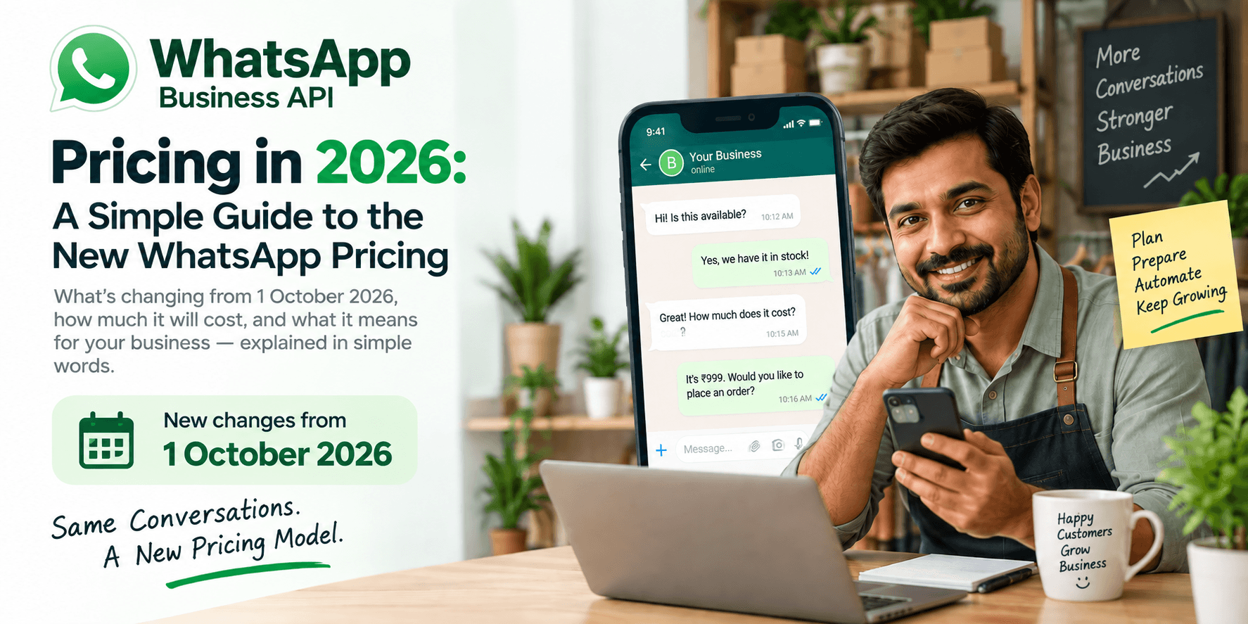 WhatsApp Business API Pricing in 2026: A Simple Guide to the New WhatsApp Pricing.